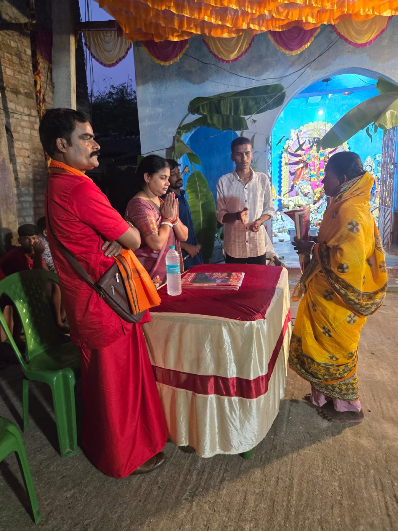 Saree distribution to elderly women